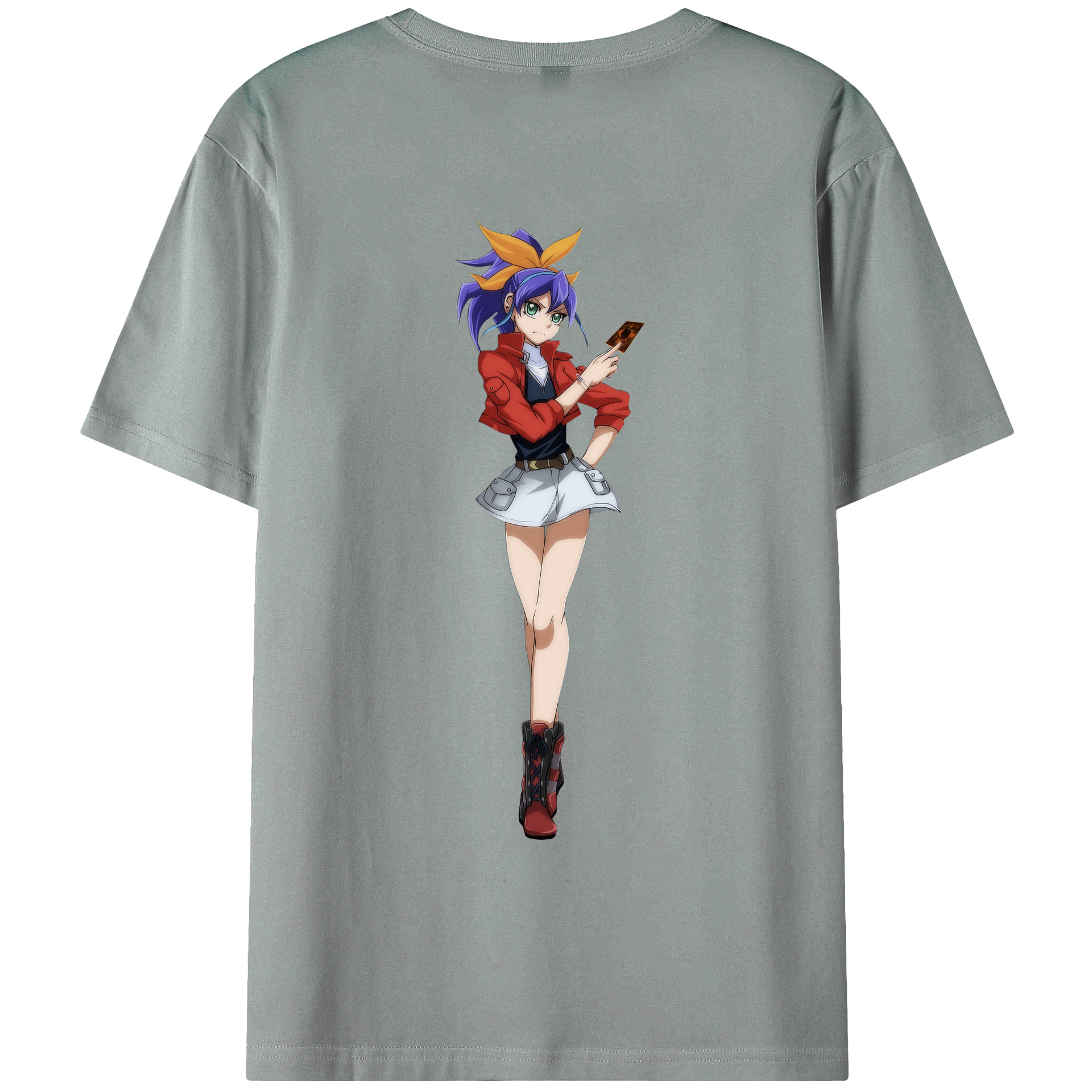 （画像用） 遊☆戯☆王 Yu-Gi-Oh! 綿100％ メンズ半袖Tシャツ（バックプリント） 通気性